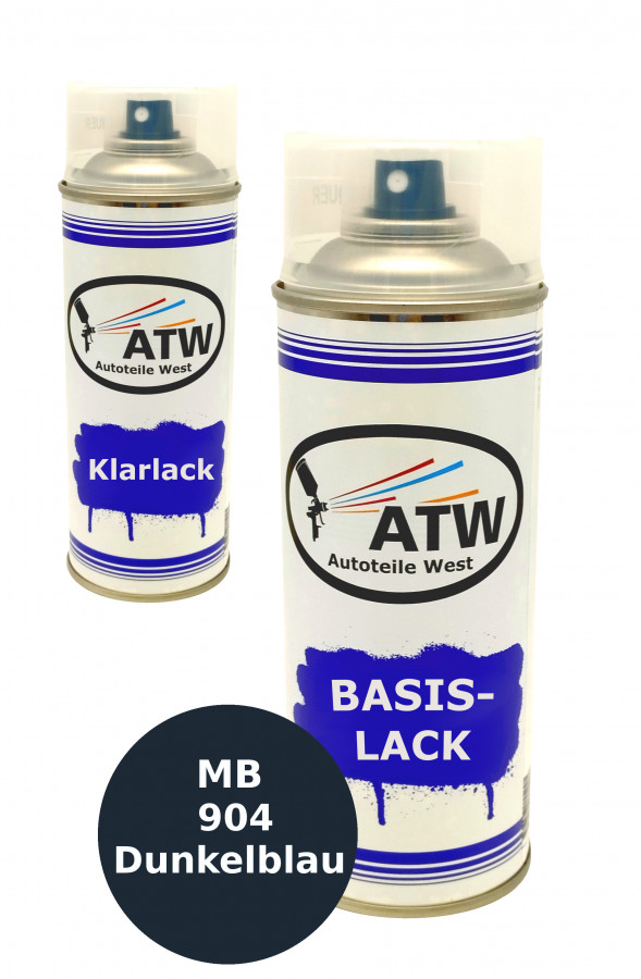 Autolack für Mercedes Benz 904 Dunkelblau +400ml Klarlack Set